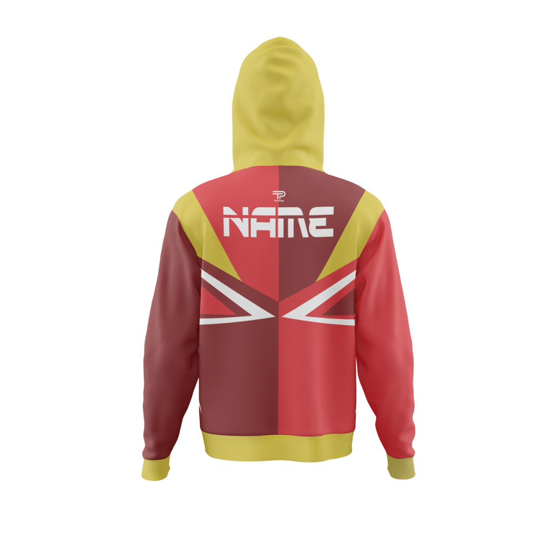 Back design of Flame Apex 3 Premium Bowling Hoodie