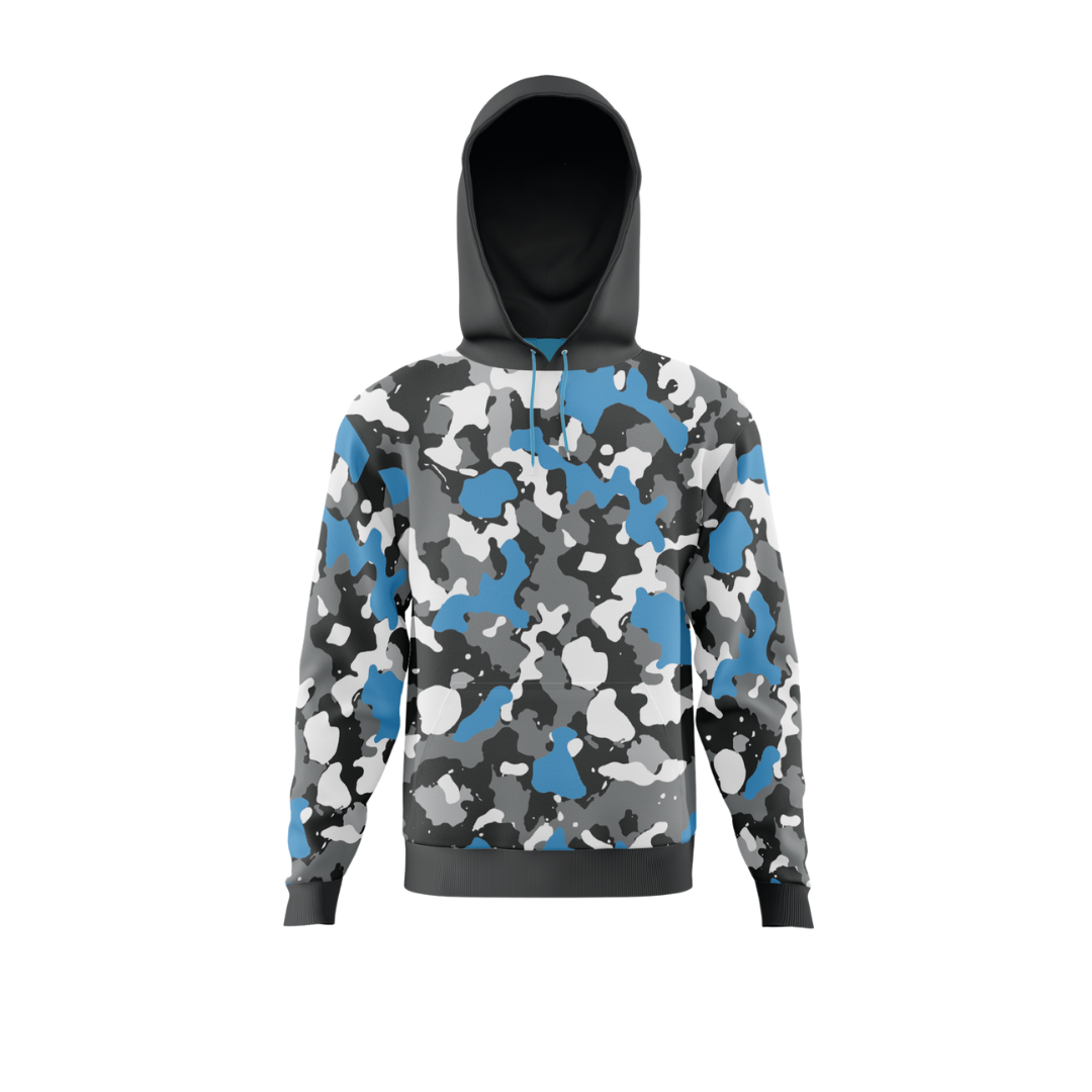 Back design of Steel Claws 4 Premium Bowling Hoodie showcasing unique pattern