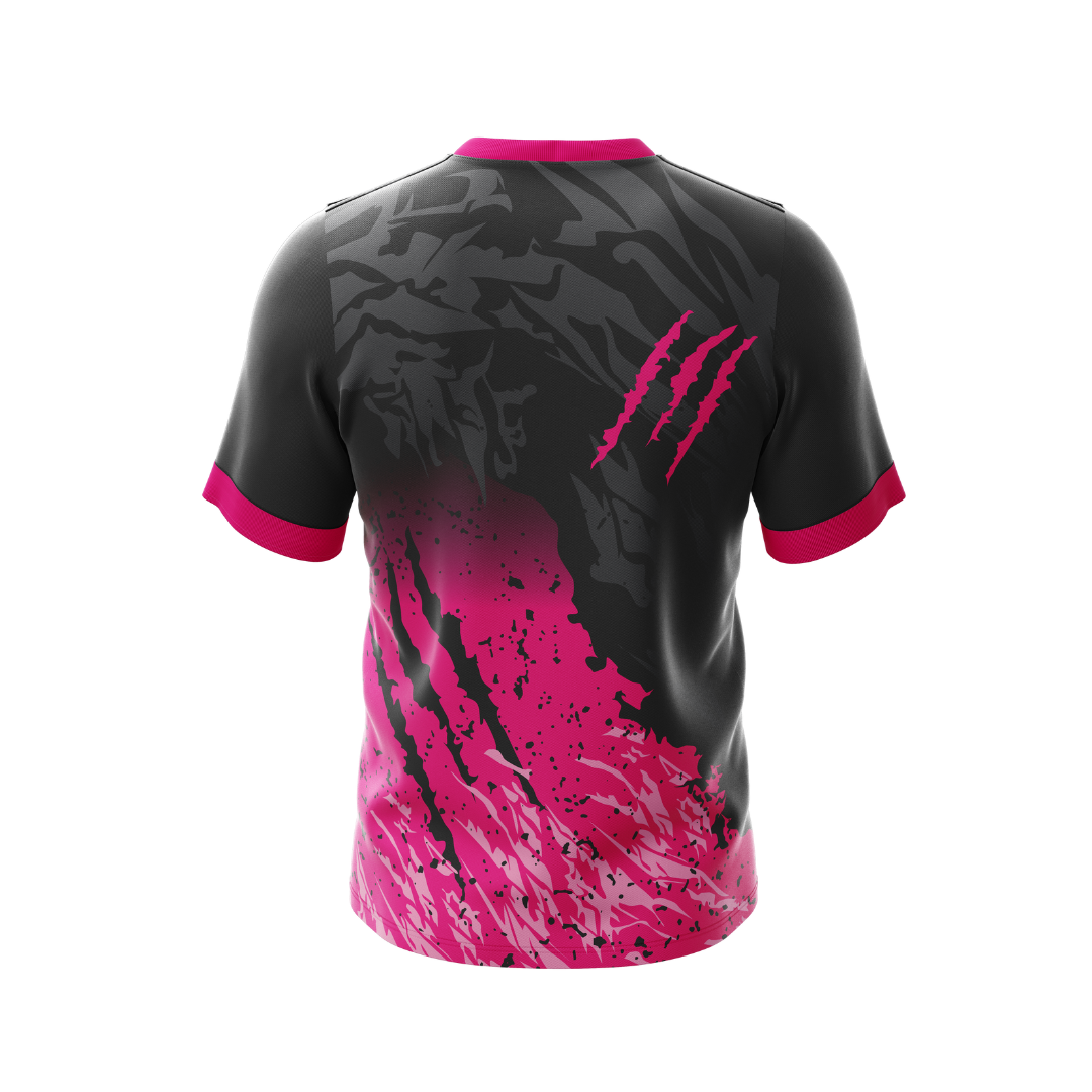 Pink Scratch Premium Athletic Jersey back view