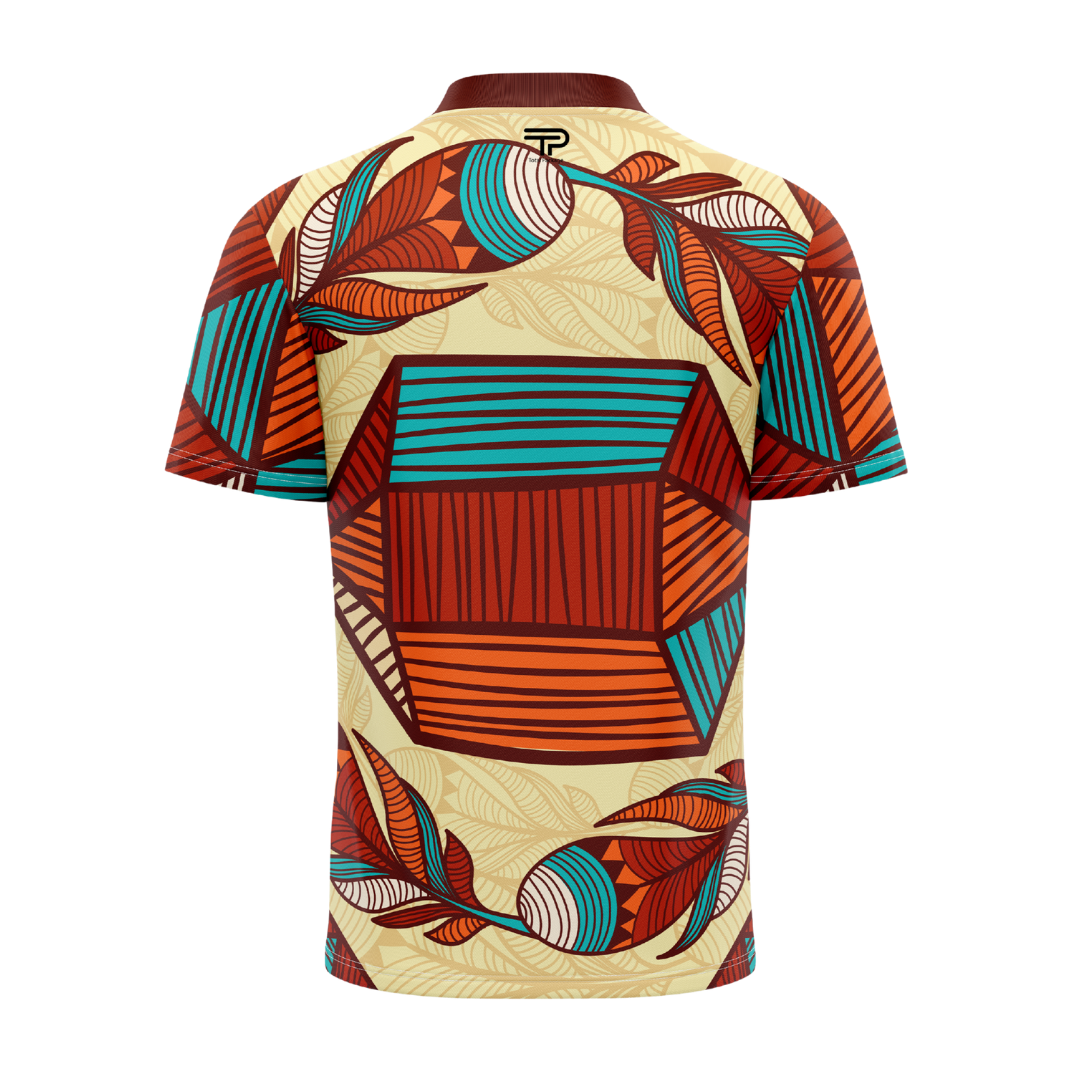Colorful patterned shirt on a white background