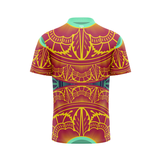 Colorful patterned shirt on a white background