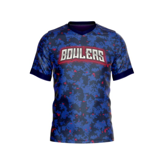Blue Forest F Bowling Jersey by Total Package – Front View