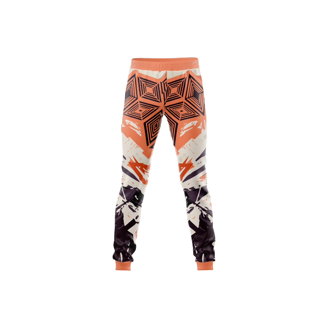 Cubic Orange Premium Pants front view showcasing tailored fit and vibrant color.