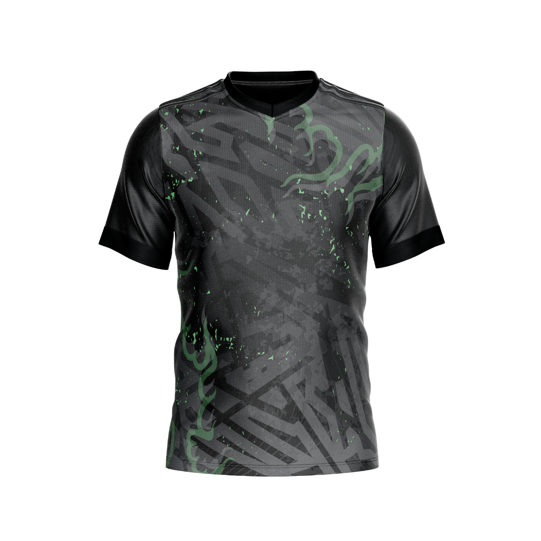 Dark Grim Premium Jersey showcasing bold design and breathable fabric.