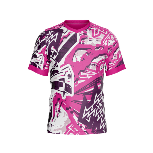 Graffiti Pink Premium Jersey with modern design and breathable fabric.