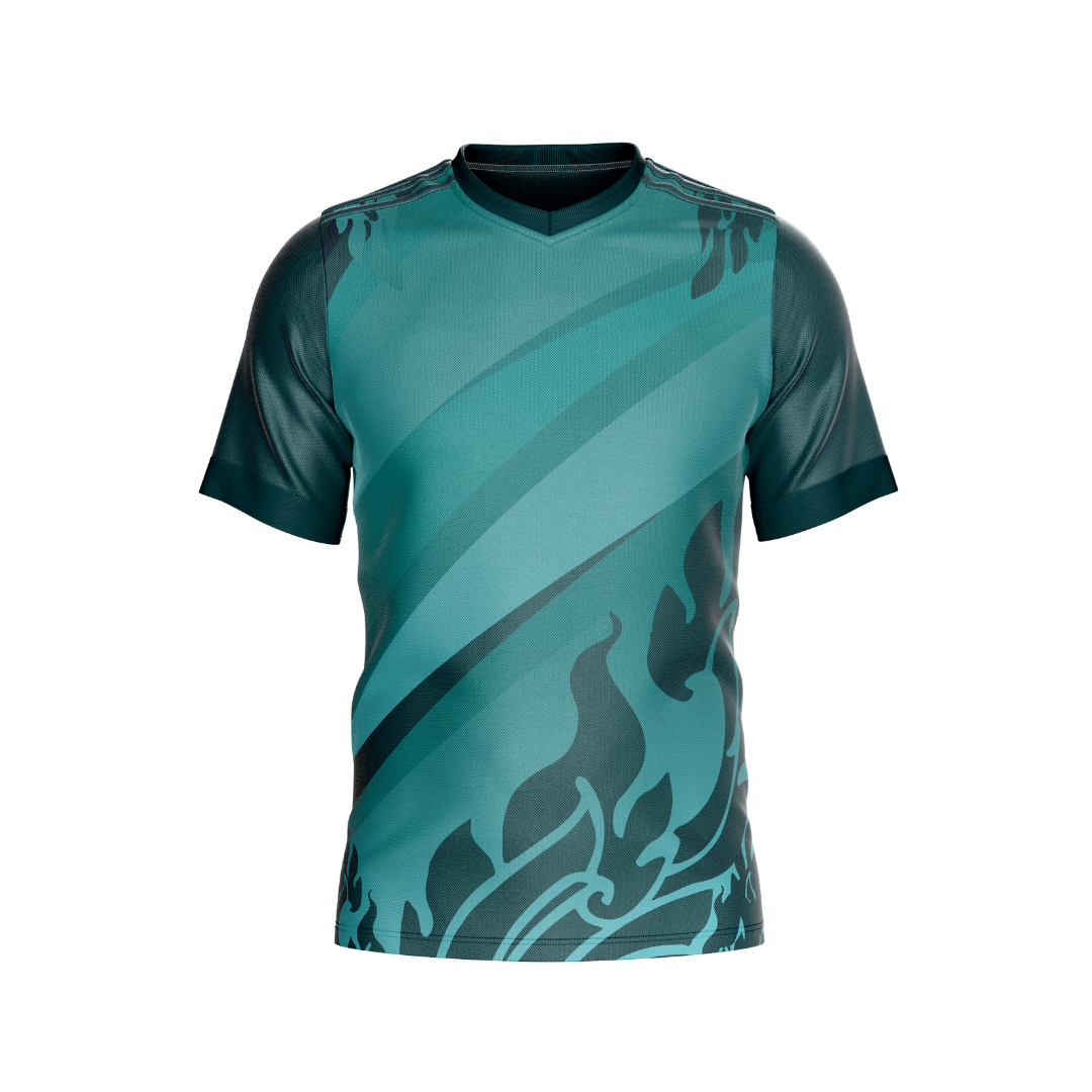 Green Flames Premium Jersey front view
