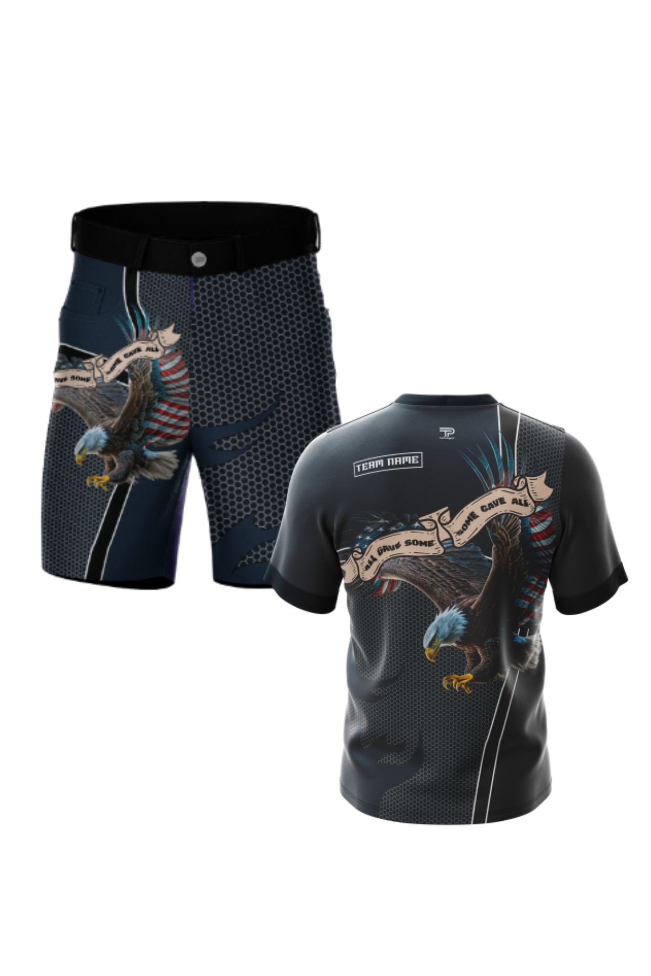Military Indigo Eagle Shorts