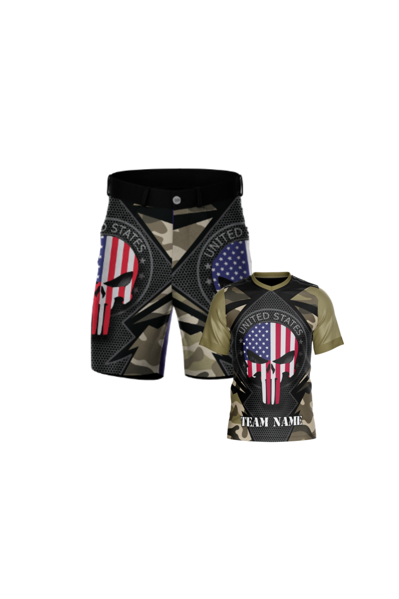 The Skull Military Shorts