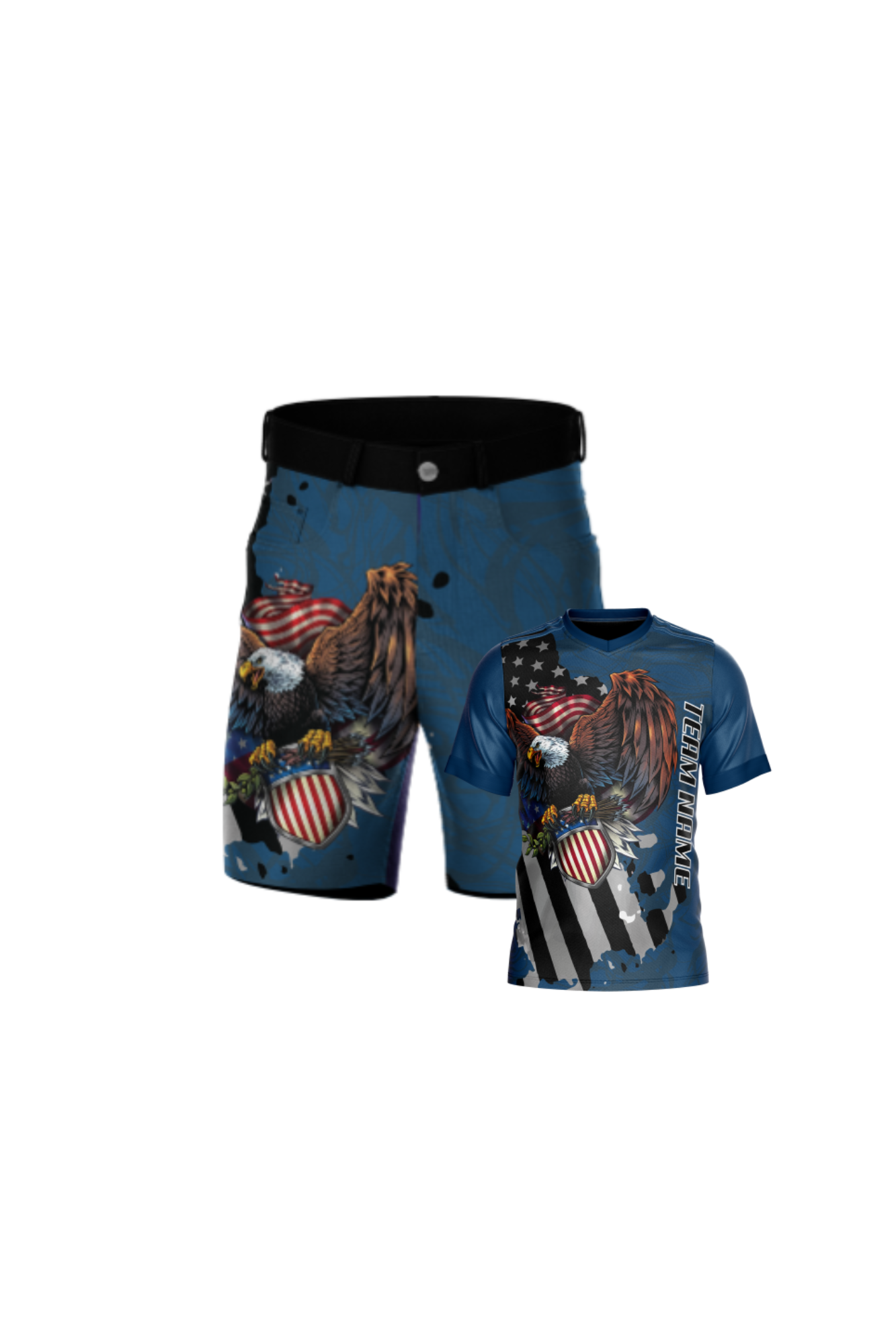 Military Blue Eagle Shorts