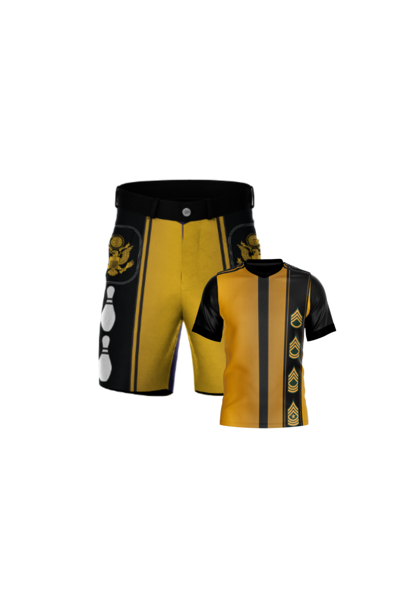 Yellow Badge Shorts