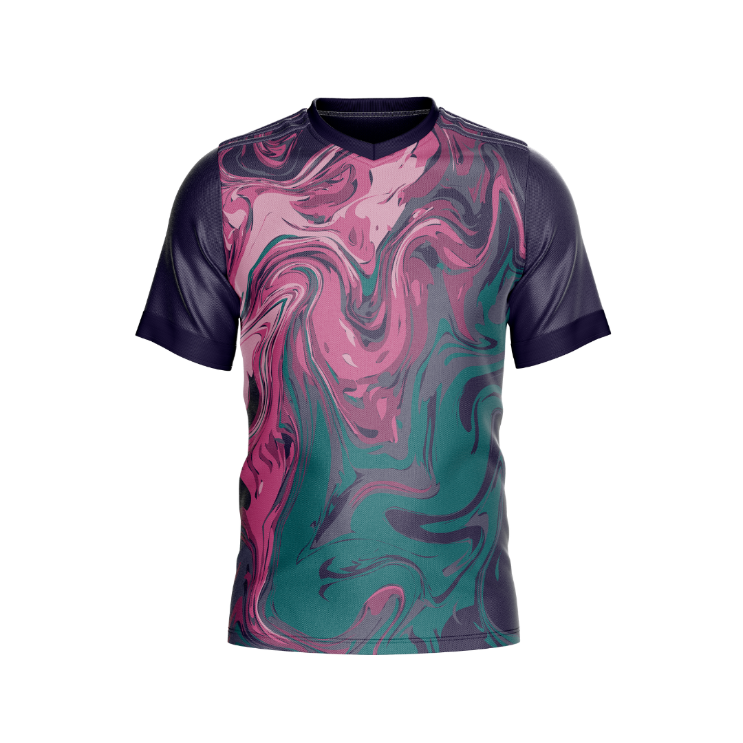 Marble Lava Premium Jersey front view showcasing dynamic lava-inspired design.