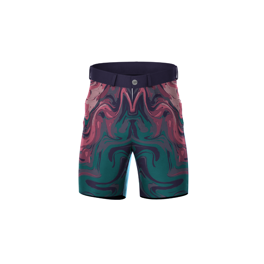 Marble Lava Premium Shorts with a bold lava-inspired print, showcasing the unique design.