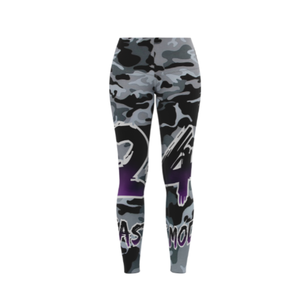 Front view of Military Beast Mode Bowling Leggings showcasing a compression fit and military-inspired graphics