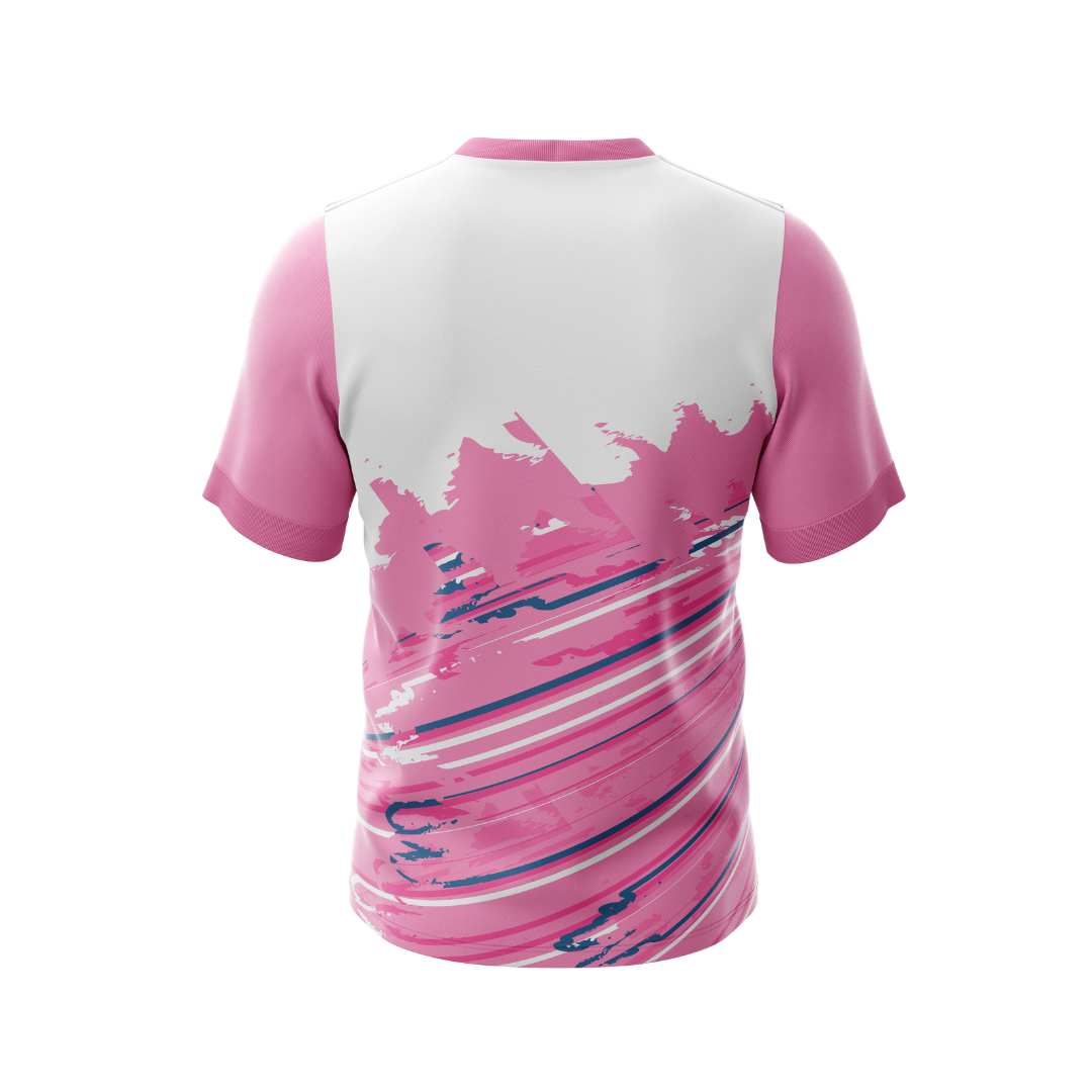 Pink Paint Strokes Jersey close-up showcasing the unique pattern.