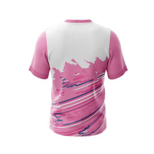 Pink Paint Strokes Jersey close-up showcasing the unique pattern.
