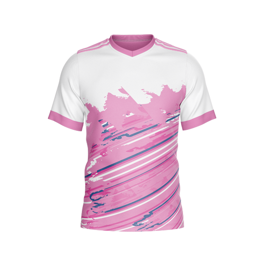 Pink Paint Strokes Premium Jersey front view with vibrant paint stroke design.