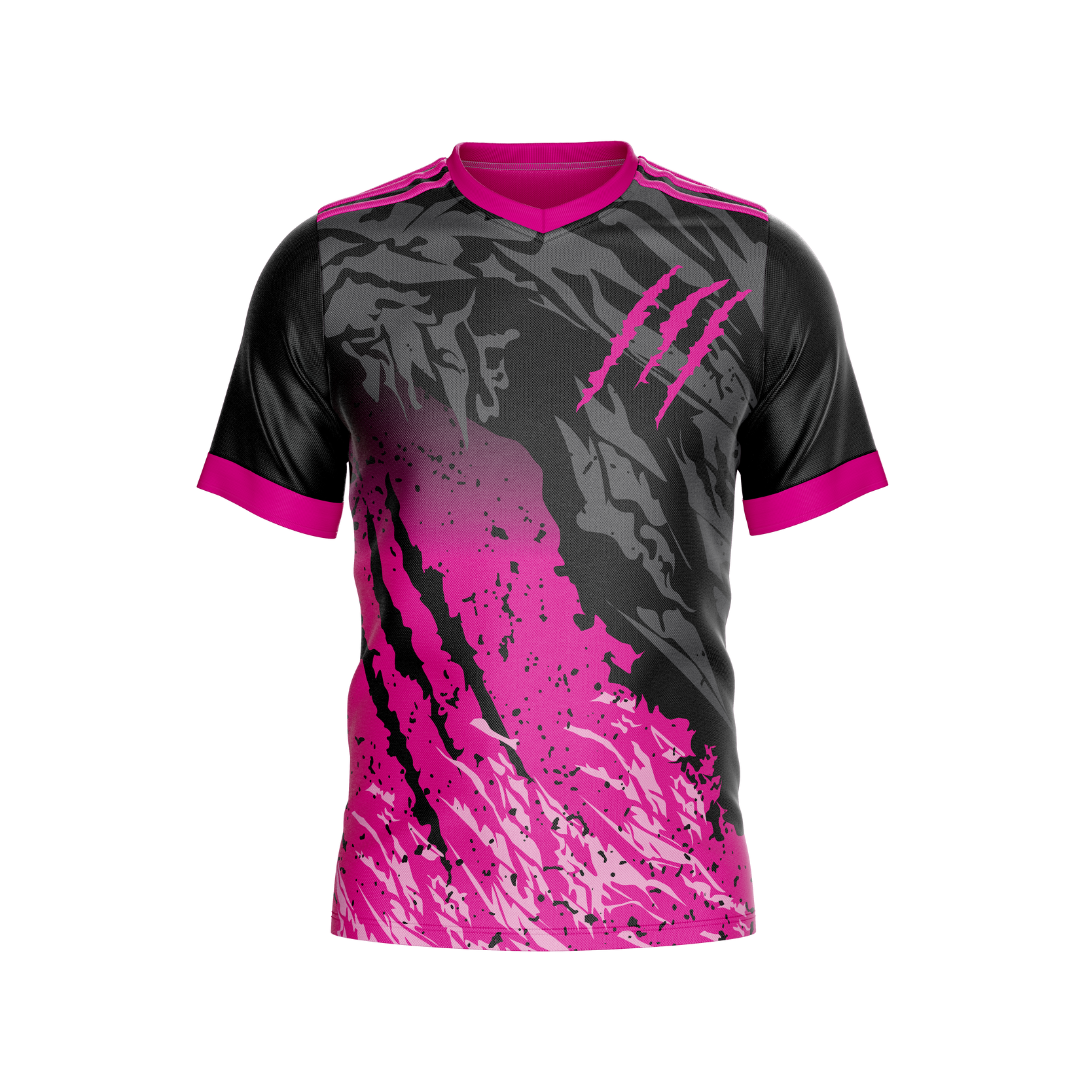 Pink Scratch Premium Athletic Jersey front view
