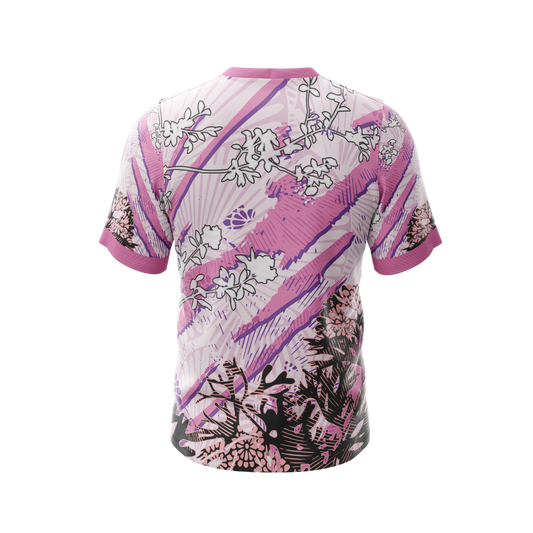 Back view of Sakura Pink V2 Premium Basketball Jersey showcasing design details