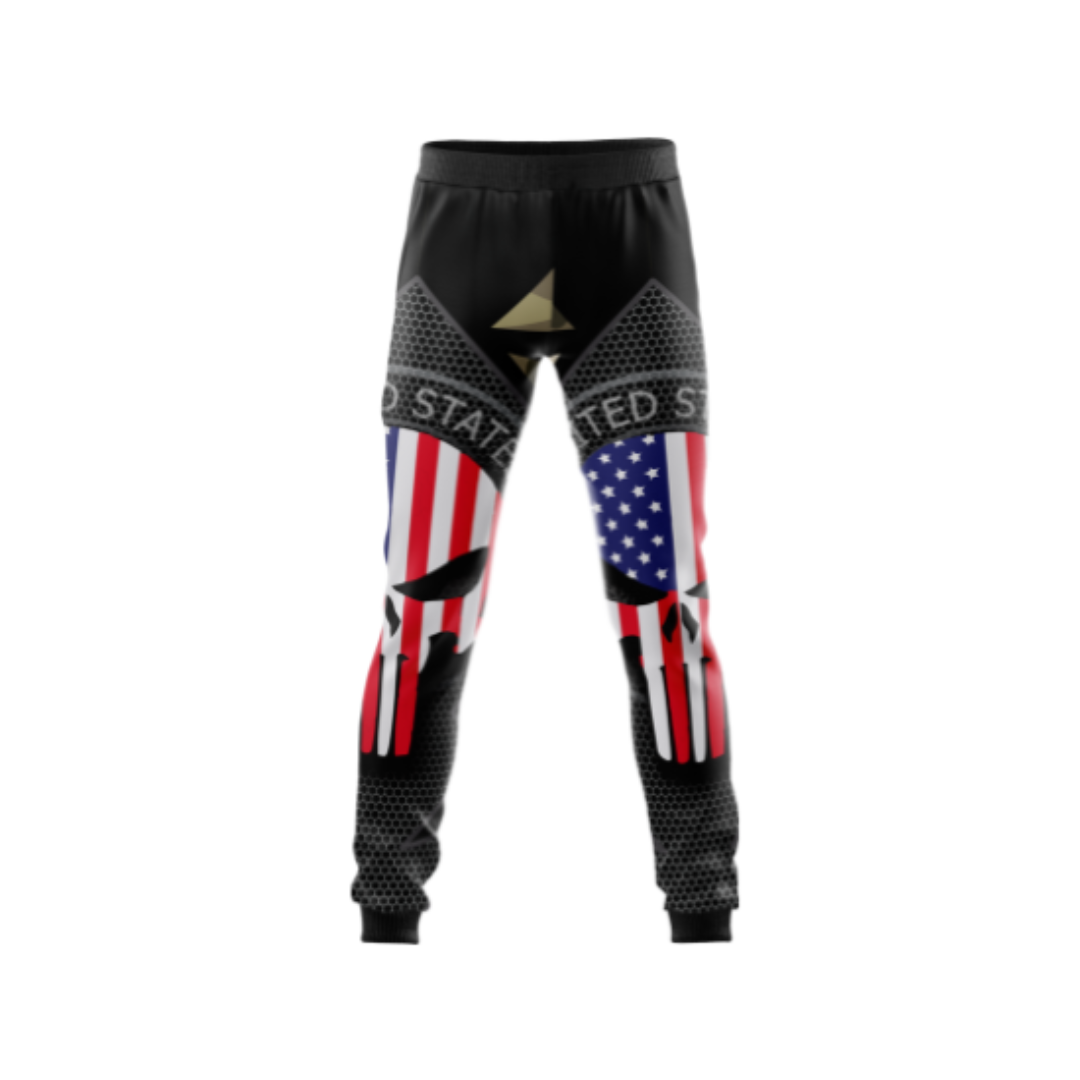 Skull Military Bowling Pants featuring a tactical skull design and performance fabric.