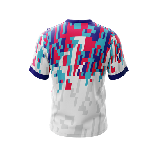 Rear view of Techno Bits Premium Cycling Jersey highlighting functional pockets and breathable fabric.