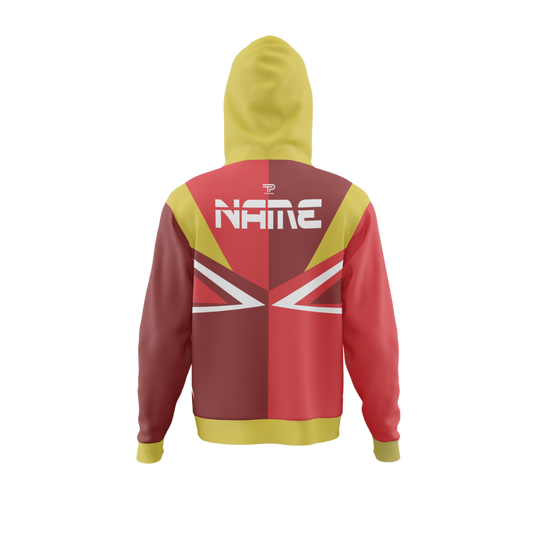Back design of Flame Apex 3 Premium Bowling Hoodie