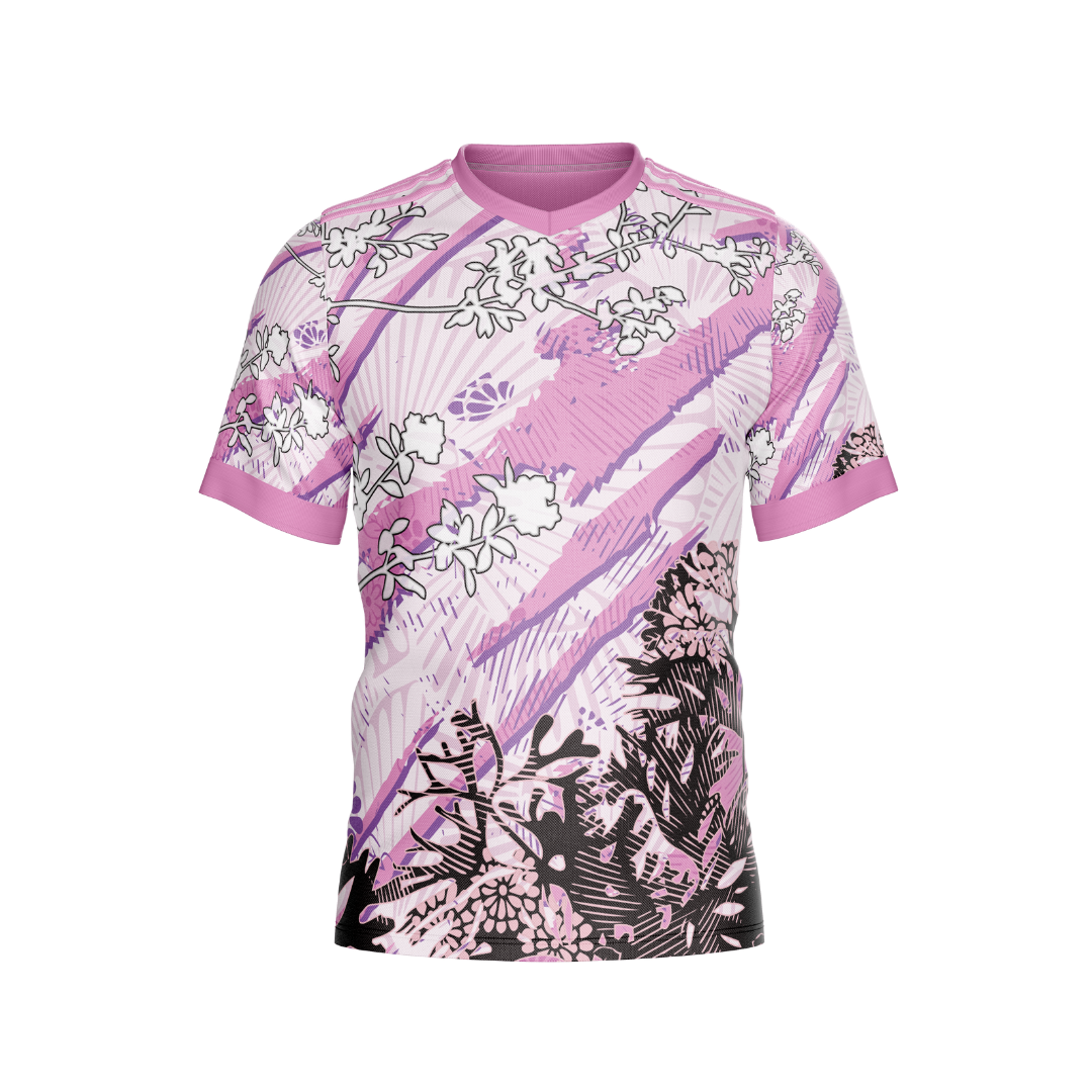 Front view of Sakura Pink V2 Premium Basketball Jersey by Total Package