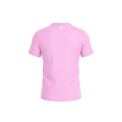 Pink t-shirt on a white background