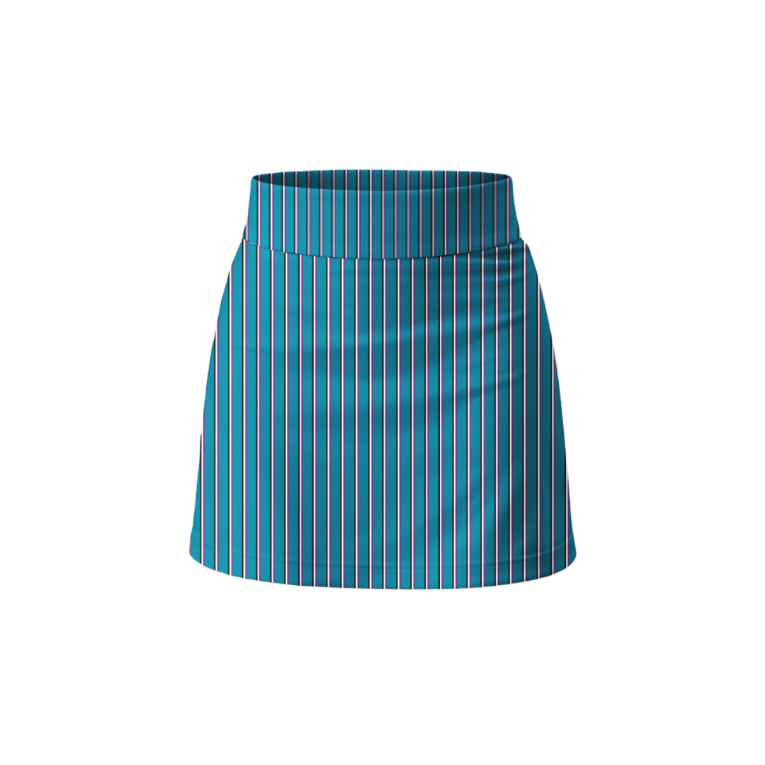 Blue striped skirt on a white background