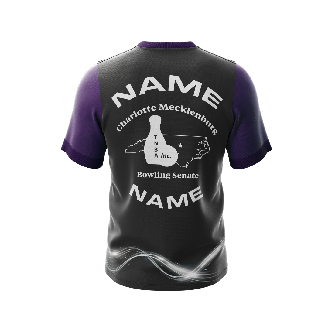 Design 4 Custom Bowling Jersey Back - Back View