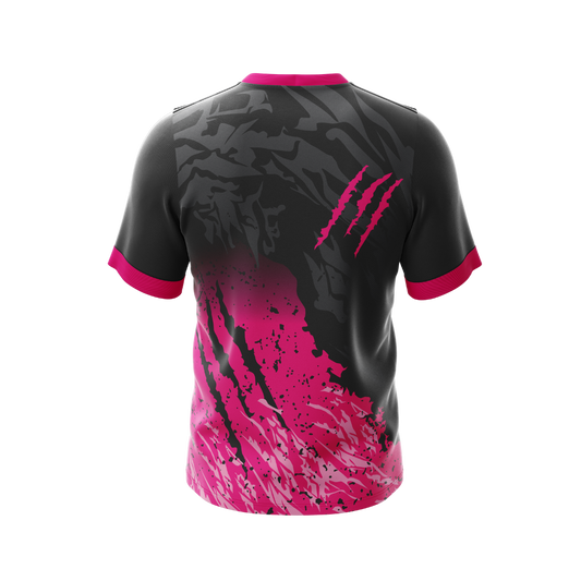 Pink Scratch Premium Athletic Jersey back view