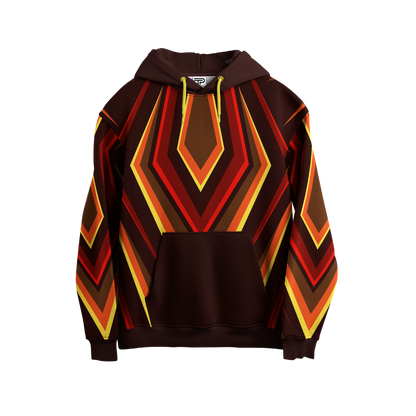 Hoodie with a geometric pattern on a white background