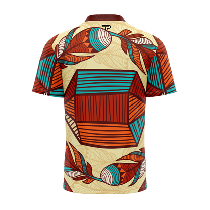 Colorful patterned shirt on a white background