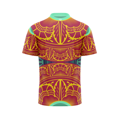 Colorful patterned shirt on a white background