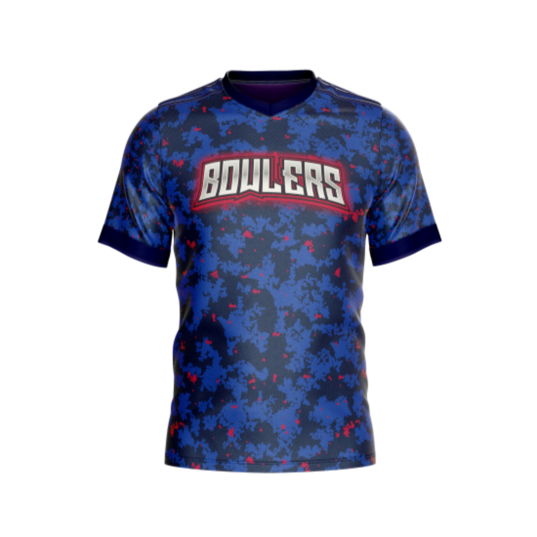 Blue Forest F Bowling Jersey by Total Package – Front View