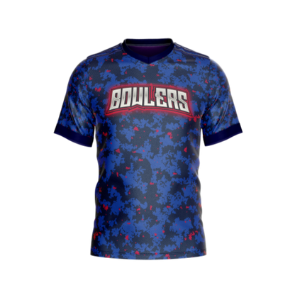 Blue Forest F Bowling Jersey by Total Package – Front View