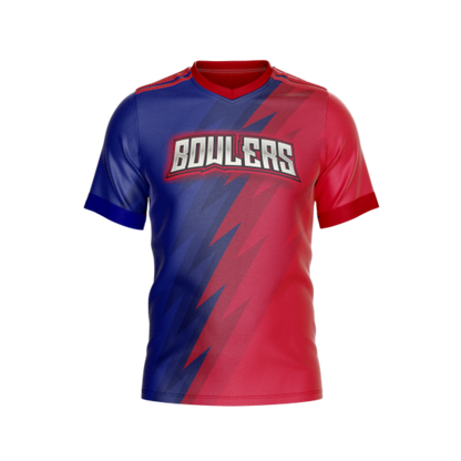 Front view of Blue Red Diversion F Athletic Performance Shirt