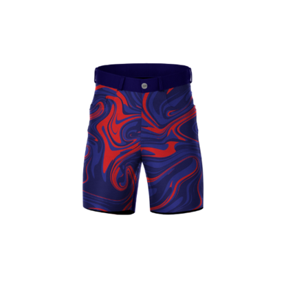 Blue Red Marble Shorts designed for both comfort and style.