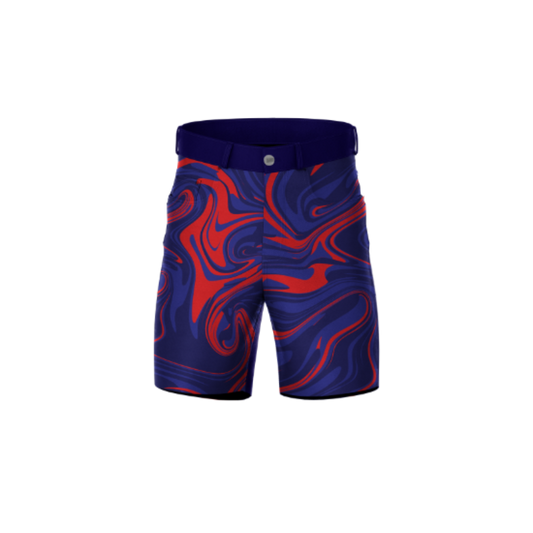 Blue Red Marble Shorts designed for both comfort and style.
