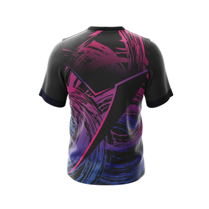 Close-up of Dark Slash Premium Jersey showing breathable fabric texture.