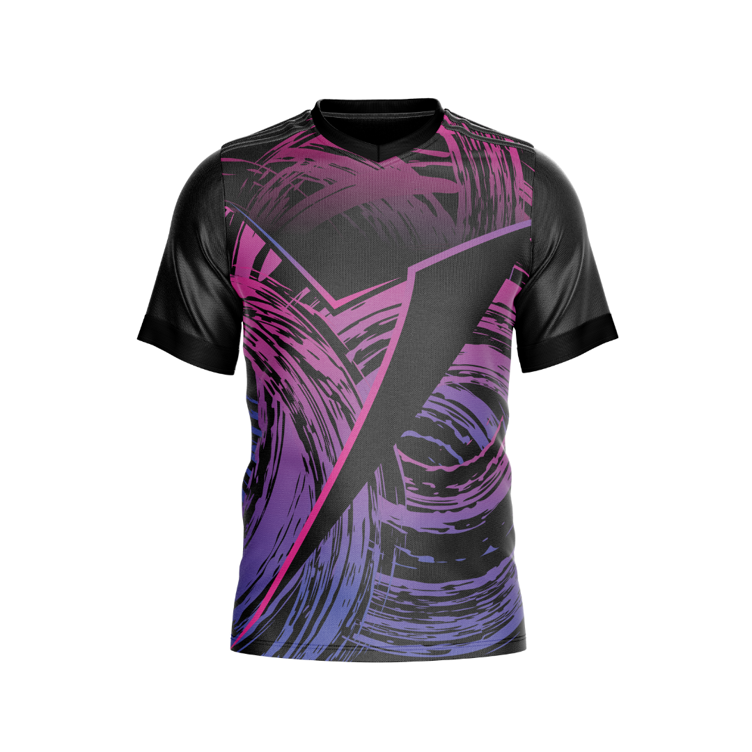 Front view of Dark Slash Premium Jersey with dynamic slash design.