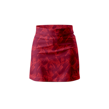 Front View – Diamond Leaf Skort featuring an elegant print and comfortable fit.