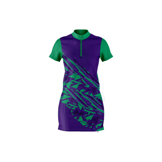Neon Vortex Bowling Dress