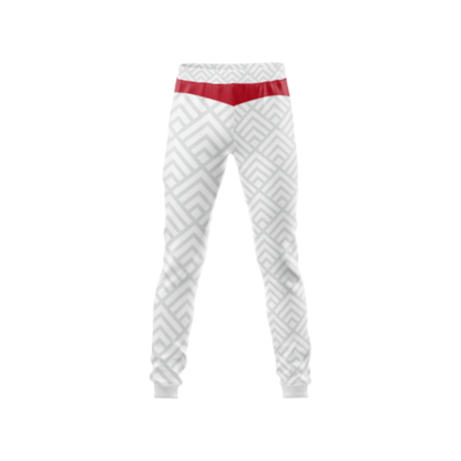 Men's Spartan White Athletic Pants front view