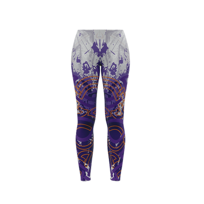 Tattoo Tribal High-Waisted Leggings – Stylish compression leggings with a bold tribal tattoo print, perfect for workouts and yoga