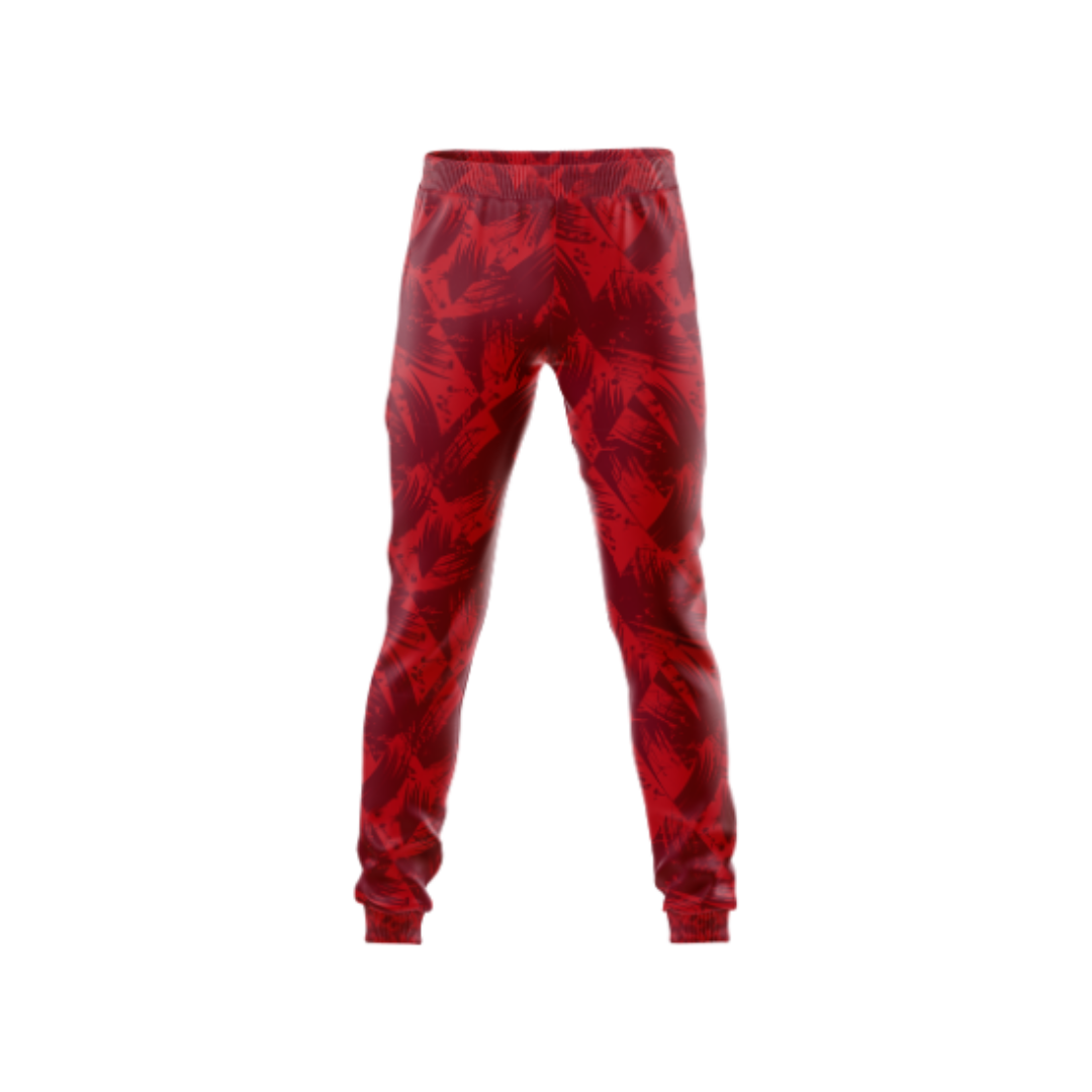 Front view of Diamond Leaf Patterned Bowling Pants