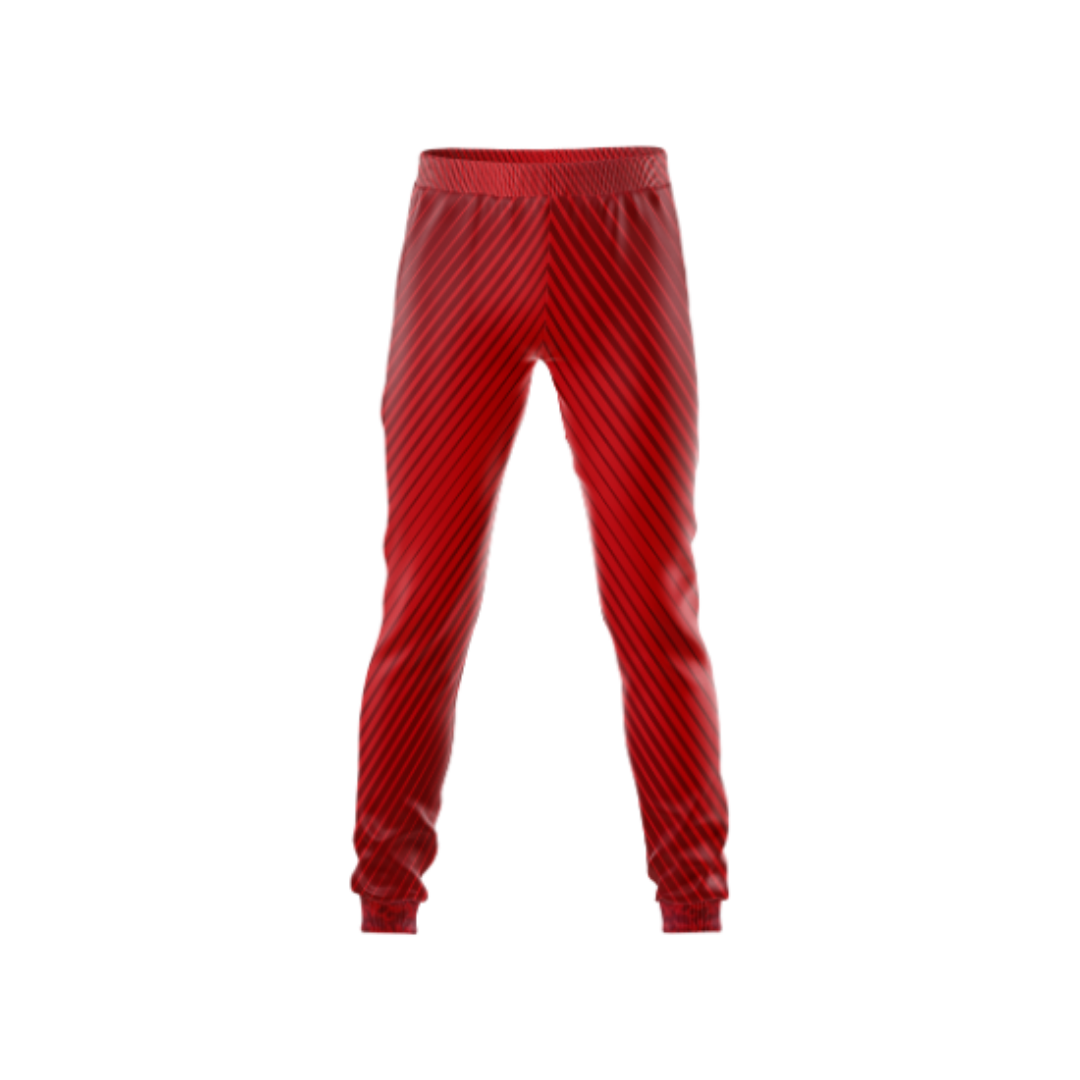 Front view of Men's See Red Stripes Athletic Pants