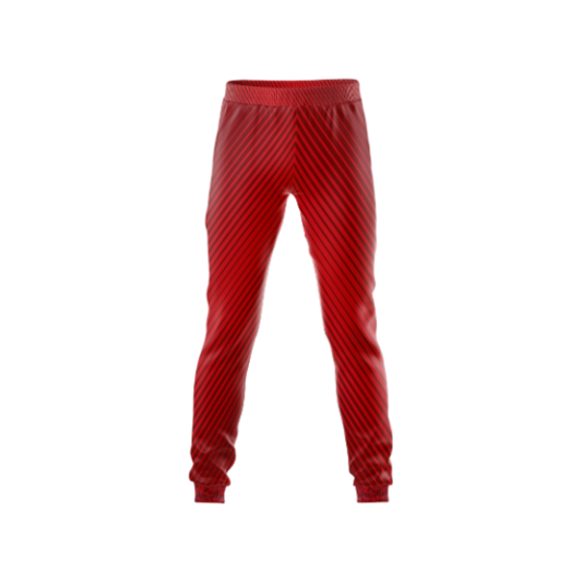 Front view of Men's See Red Stripes Athletic Pants