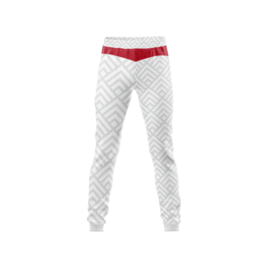 Men's Spartan White Athletic Pants front view