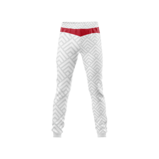 Men's Spartan White Athletic Pants front view