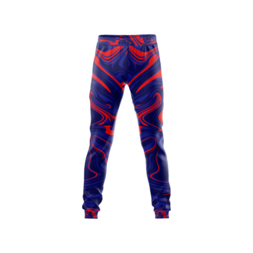 Blue Red Marble Pants – Stylish athletic pants with a unique marble pattern, perfect for casual and active wear.